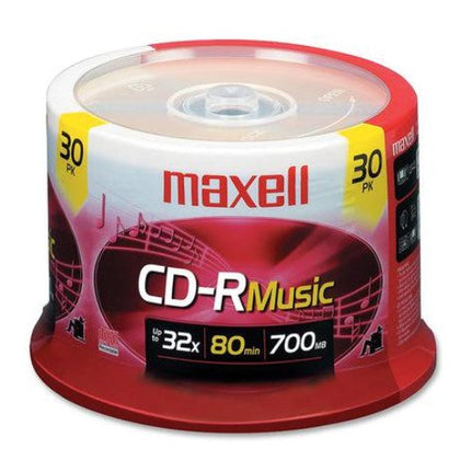 Maxell Media 32x CD-R For Digital Audio Music 30 Spindle