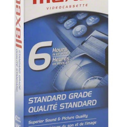 New Maxell T-120 Standard 6 Hour VHS Tape