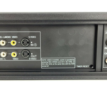 Mitsubishi HS-U746 VCR Video Cassette Recorder S-VHS Tape Player connections