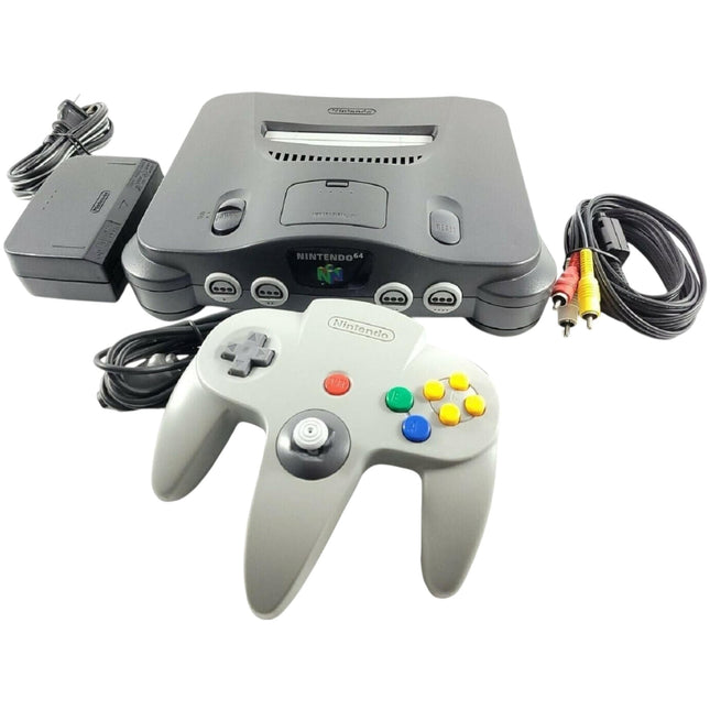 Original Authentic Nintendo 64 N64 Charcoal Grey Console