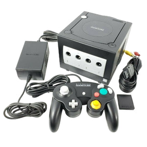Nintendo GameCube Black Retro Video Game Console Bundle