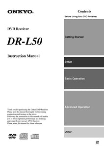 Onkyo DR-L50 DVD Receiver Owners Manual