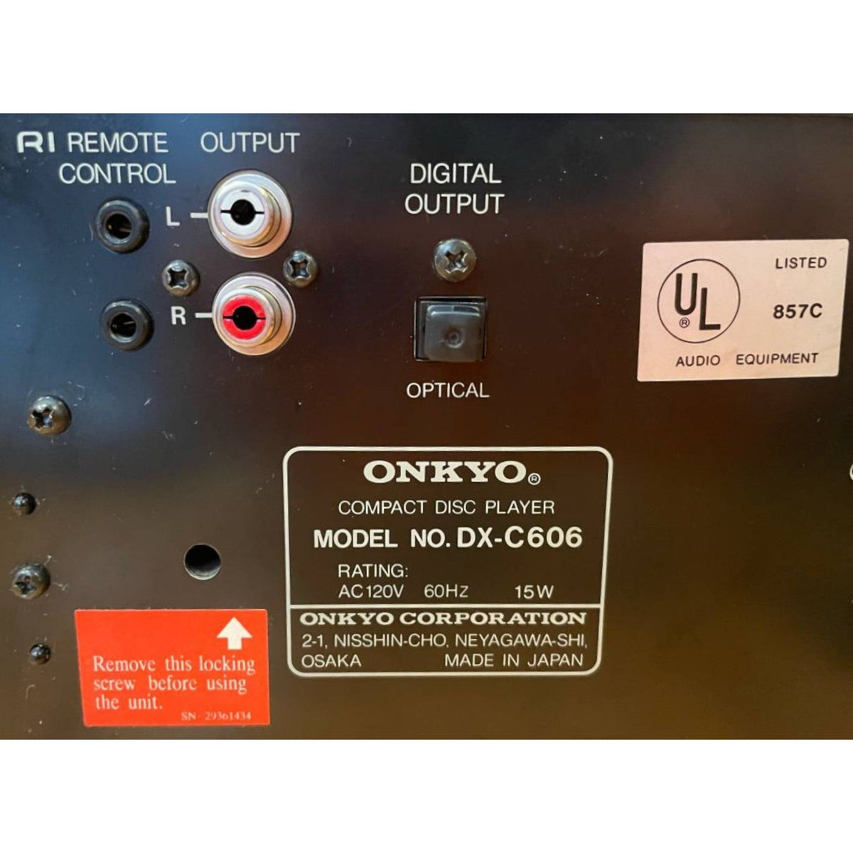 ONKYO Integra DX popular C606 6 Disc CD Changer