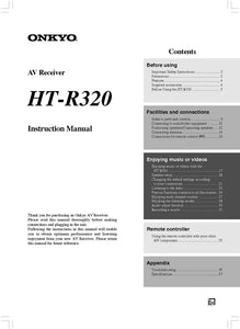 Onkyo Integra HT-R320 Receiver Owners Instruction Manual