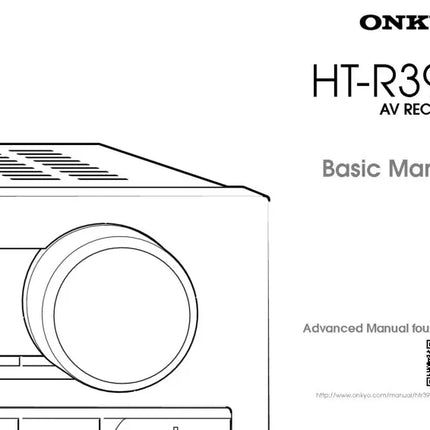 Onkyo Integra HT-R393 Receiver Owners Instruction Manual
