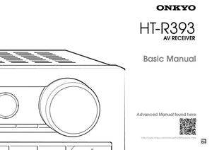 Onkyo Integra HT-R393 Receiver Owners Instruction Manual