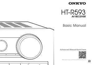 Onkyo Integra HT-R593 Receiver Owners Instruction Manual