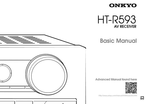 Onkyo Integra HT-R593 Receiver Owners Instruction Manual