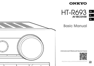 Onkyo Integra HT-R693 Receiver Owners Instruction Manual