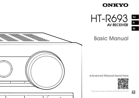 Onkyo Integra HT-R693 Receiver Owners Instruction Manual