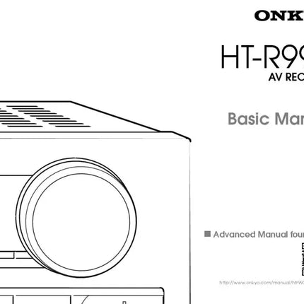 Onkyo Integra HT-R993 Basic Receiver Owners Instruction Manual
