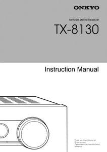 Onkyo Integra TX-8130 Receiver Owners Instruction Manual