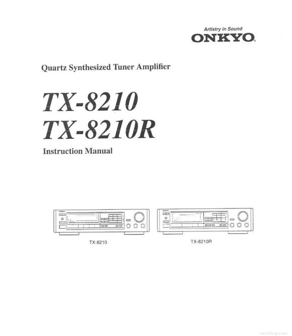 Onkyo Integra TX-8210 Receiver Owners Instruction Manual