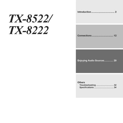 Onkyo Integra TX-8222 Receiver Owners Instruction Manual