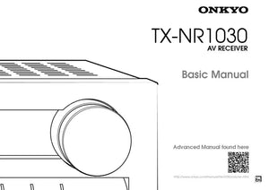 Onkyo Integra TX-NR1030 Basic Receiver Owners Instruction Manual