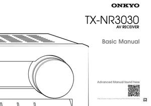 Onkyo Integra TX-NR3030 Basic Receiver Owners Instruction Manual