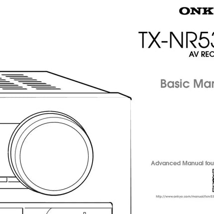 Onkyo Integra TX-NR535 Basic Receiver Owners Instruction Manual