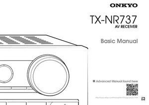 Onkyo Integra TX-NR737 Receiver Owners Instruction Manual