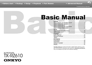 Onkyo Integra TX-RZ610 Receiver Owners Instruction Manual