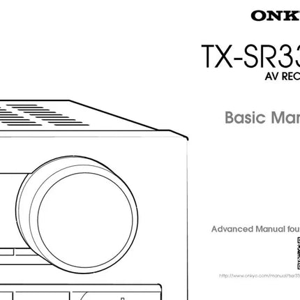 Onkyo Integra TX-SR333 Basic Receiver Owners Instruction Manual
