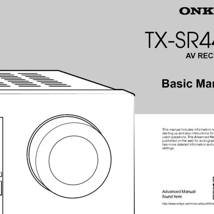Onkyo Integra TX-SR444 Receiver Owners Instruction Manual