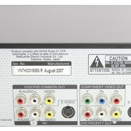 Panasonic DMR-EZ475V DVD Recorder DVD/VCR Combo HDMI Digital Tuner 