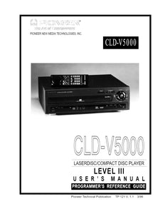 PIONEER CLD-V5000 Laser Disc Player Owners Instruction Manual