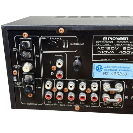 Pioneer VSX-4600 Stereo Receiver input
