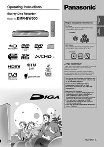 DMR-BW500 DVD Recorder Owners Instruction Manual