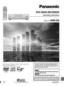 DMR-E20 DVD Recorder Owners Instruction Manual