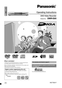 DMR-E65 DVD Recorder Owners Instruction Manual