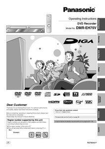 DMR-EH75V DVD Recorder Owners Instruction Manual