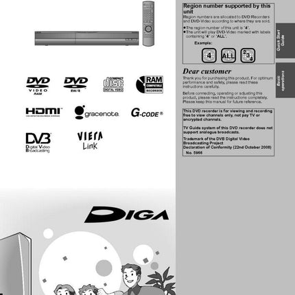 DMR-EX79 DVD Recorder Owners Instruction Manual