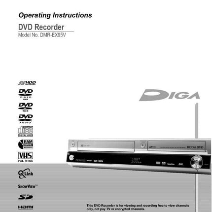DMR-EX95V DVD Recorder Owners Instruction Manual