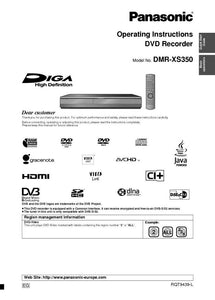 DMR-XS350 DVD Recorder Owners Instruction Manual