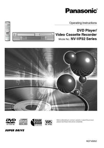 Panasonic NV-VP32 VCR DVD User Instruction Manual