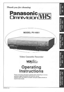 Panasonic PV-4661 VCR User Instruction Manual