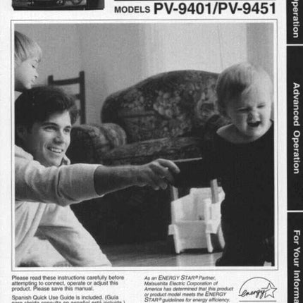 Panasonic PV-9401 VCR User Instruction Manual