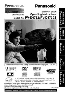 Panasonic PV-D4732 VCR User Instruction Manual