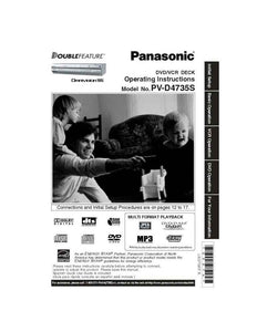 Panasonic PV-D4735S VCR User Instruction Manual