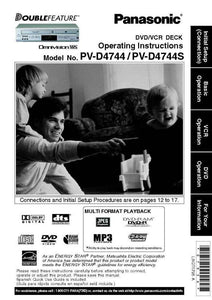 Panasonic PV-D4744 VCR DVD User Instruction Manual