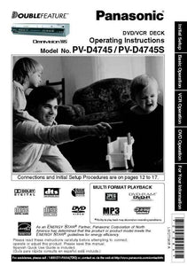 Panasonic PV-D4745 VCR DVD User Instruction Manual