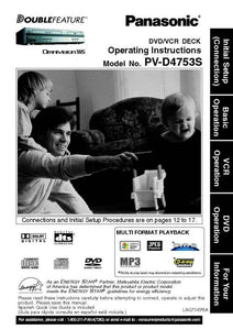 Panasonic PV-D4753S VCR DVD User Instruction Manual