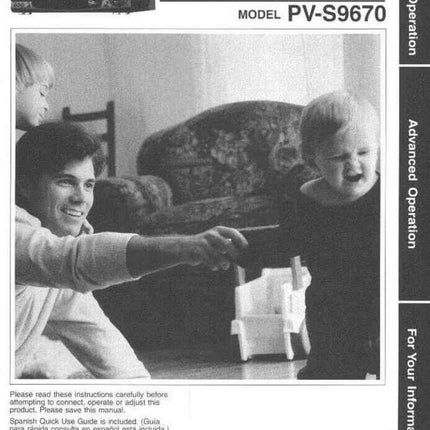 Panasonic PV-S9670 VCR User Instruction Manual