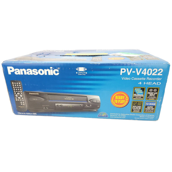 NEW - Panasonic PV-V4022 Omnivision 4 Head VCR VHS Player