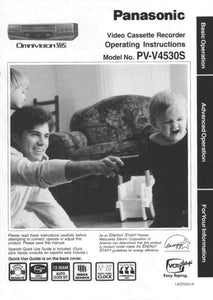 Panasonic PV-V4530S VCR User Instruction Manual