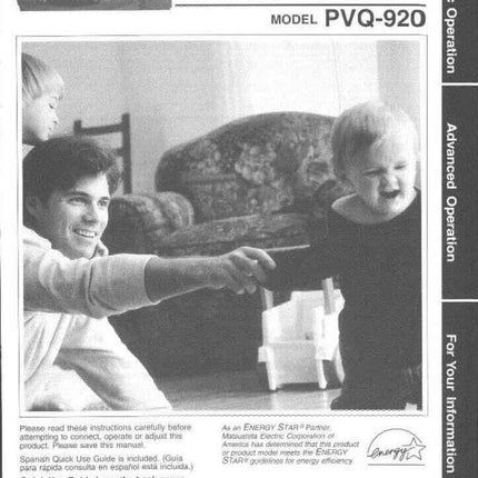 Panasonic PV-Q 920 VCR User Instruction Manual