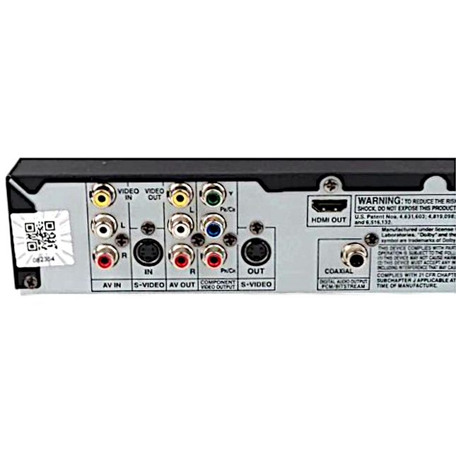 Philips DVDR3475 DVD Recorder back