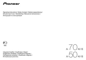 Pioneer A-50K Amplifier Owners Manual