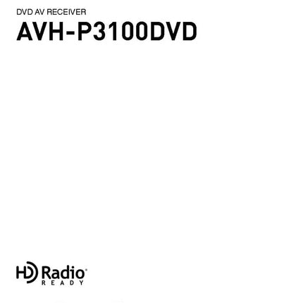 Pioneer AVH-P3100DVD AV Receiver Owners Manual